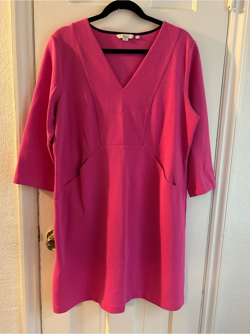 Boden Pink Brontë Ottoman Dress with Pockets - Women